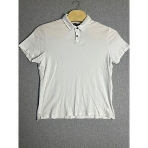 Banana Republic Men's White Short Sleeve Casual Cotton Polo Shirt Size‎ XL